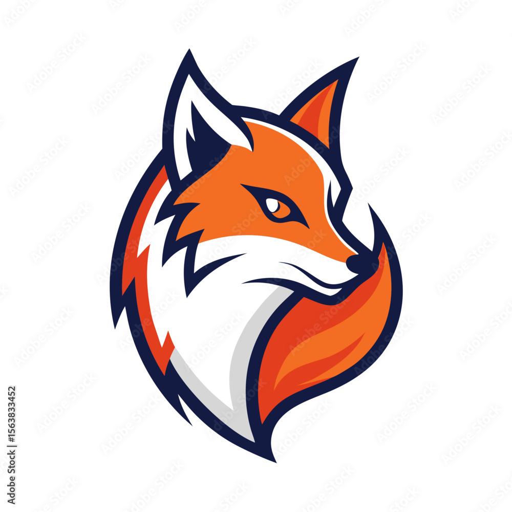 Obraz premium red fox head