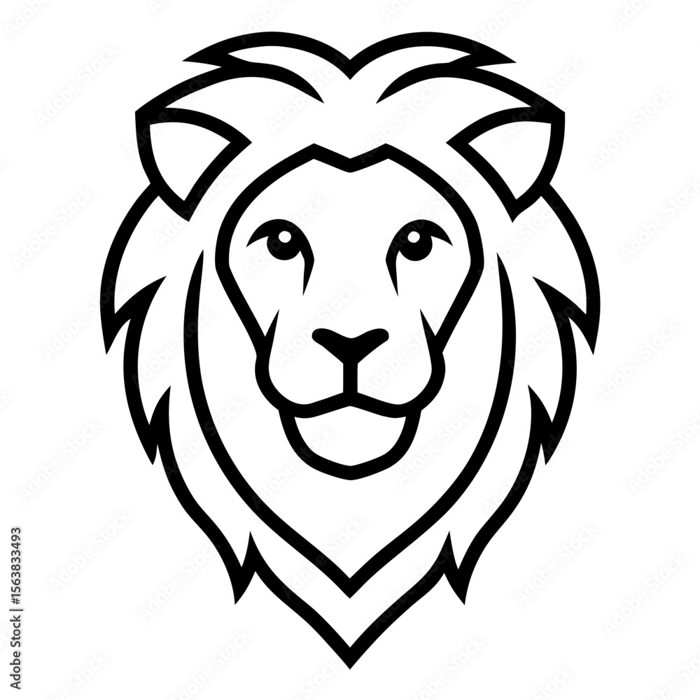 Fototapeta premium lion head vector