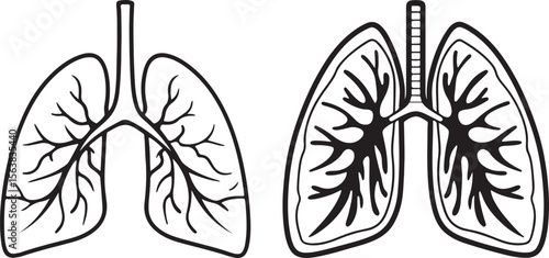 Lung icon vector illustration symbol design