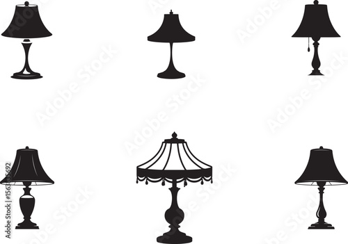 Black lamps silhouette collection lighting home decor