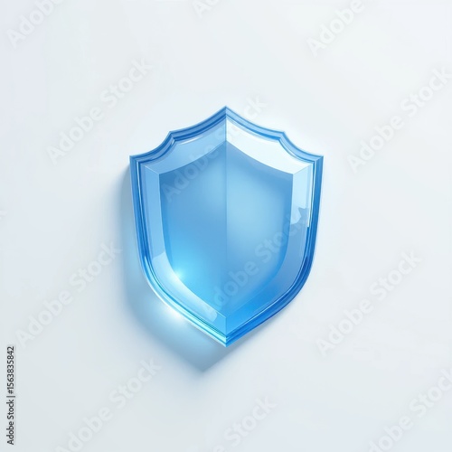 Security shield with a glossy texture representing protection and defense
