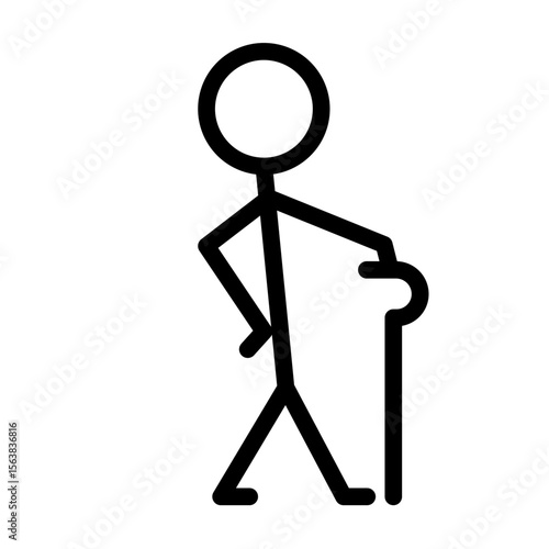 Disability living stickman design illustration icon sets