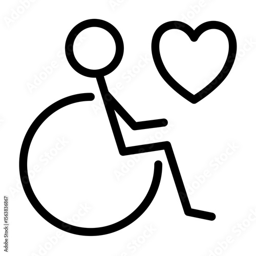 Disability living stickman design illustration icon sets