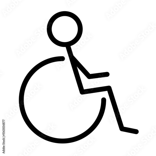 Disability living stickman design illustration icon sets