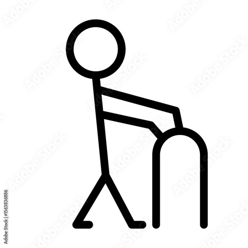 Disability living stickman design illustration icon sets