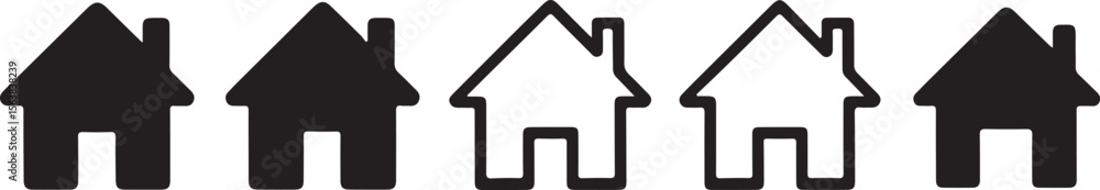 House icons set. Home icon collection. Real estate. Flat style houses symbols for apps and websites on whitr background - stock vector. House icons set. Home icon collection. Real estate. Flat style houses symbols for apps and websites on whitr background - stock vector.