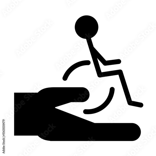 Disability living stickman design illustration icon sets