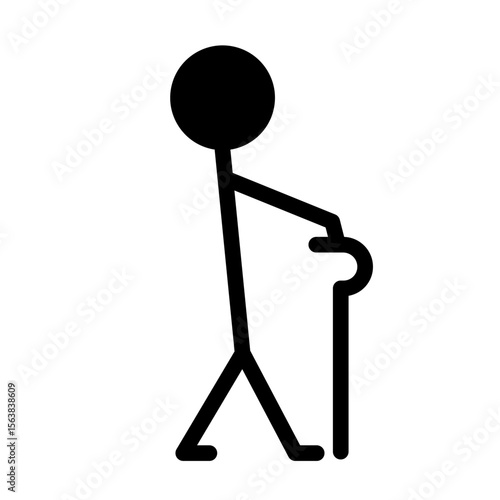 Disability living stickman design illustration icon sets