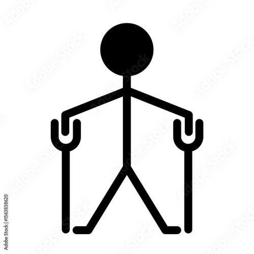 Disability living stickman design illustration icon sets