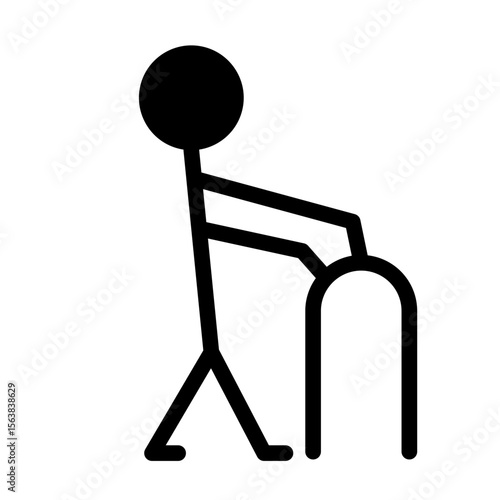 Disability living stickman design illustration icon sets