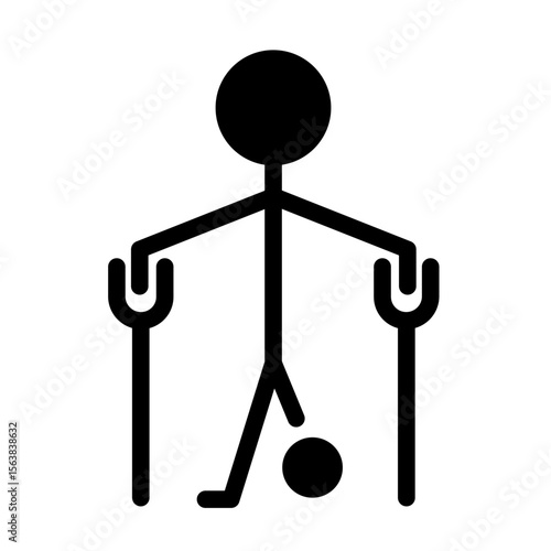Disability living stickman design illustration icon sets