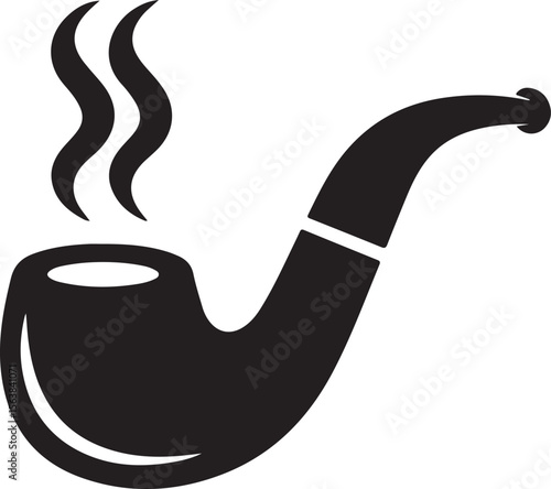 Tobacco pipe vector icon