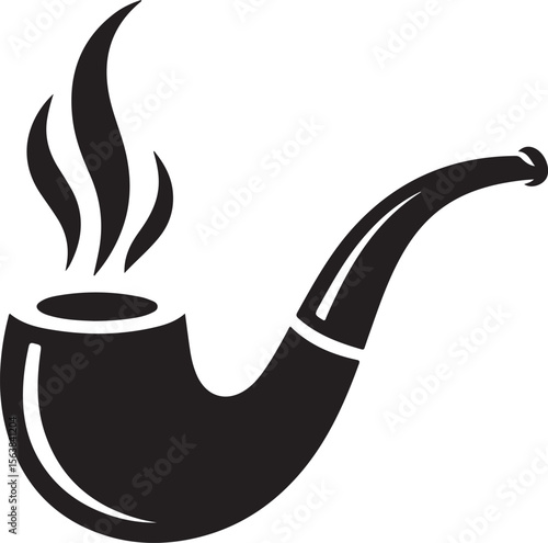 Tobacco pipe vector icon