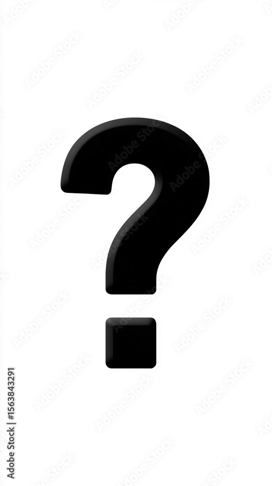 Minimalist question mark icon on a blank background with ample caption space on the side. Clean design suitable for help, FAQ, or inquiry-themed projects.
Minimalist question mark icon on a blank background with ample caption space on the side. Clean design suitable for help, FAQ, or inquiry-themed projects.