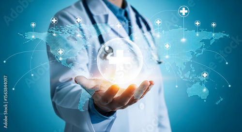 Global healthcare doctor medical network technology digital health innovation telemedicine worldwide care