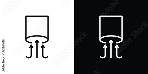 Air suction icon for website, vector design template elegant style