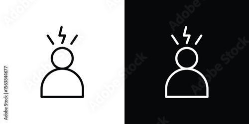 Anxiety icon for website, vector design template elegant style