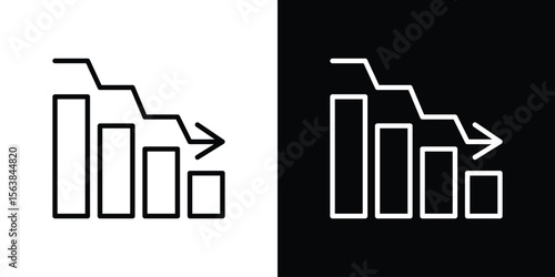 Attrition icon for website, vector design template elegant style