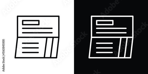 Bankbook icon for website, vector design template elegant style