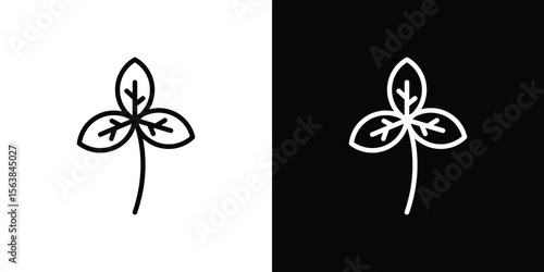 Basil icon for website, vector design template elegant style