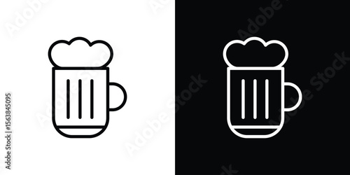 Beer icon for website, vector design template elegant style