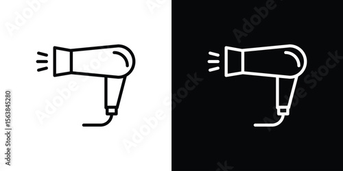 Blow dryer icon for website, vector design template elegant style