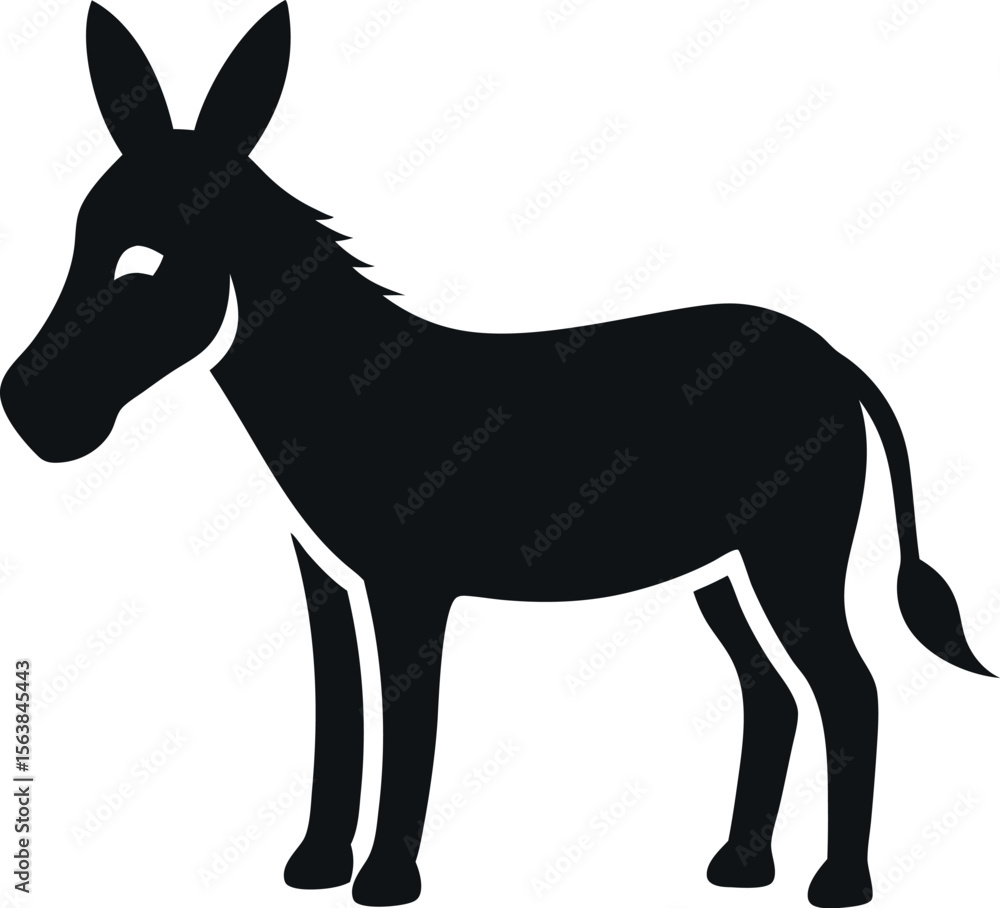 Obraz premium donkey silhouette icon