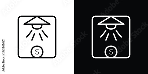 Business incubator icon for website, vector design template elegant style