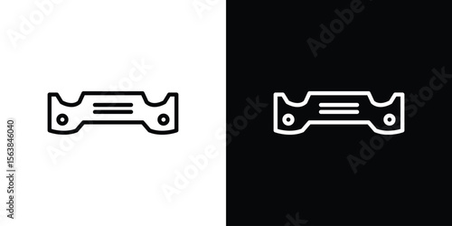 Car bumper icon for website, vector design template elegant style