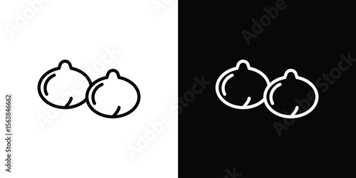 Chickpeas hummus icon for website, vector design template elegant style