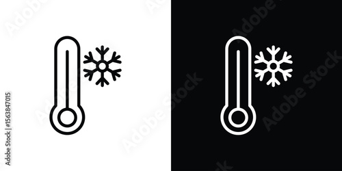 Cold icon for website, vector design template elegant style