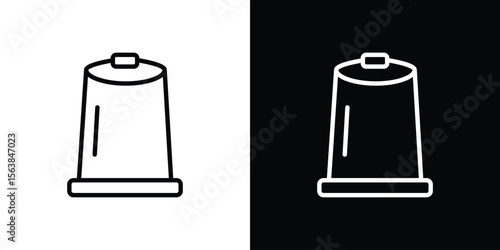 Coffee capsule icon for website, vector design template elegant style