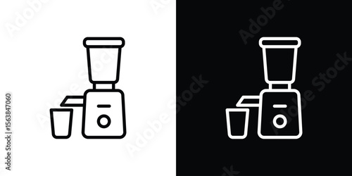 Cold pressed juicer icon for website, vector design template elegant style