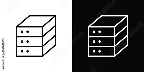 Data center icon for website, vector design template elegant style