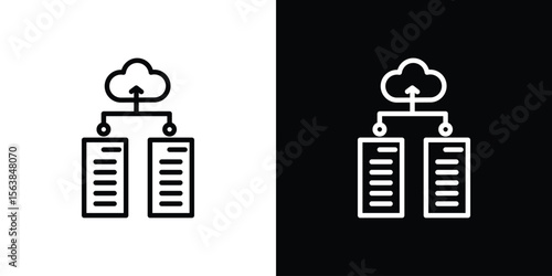 Data center icon for website, vector design template elegant style