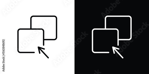 Drag and drop icon for website, vector design template elegant style