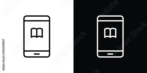 Ebook icon for website, vector design template elegant style