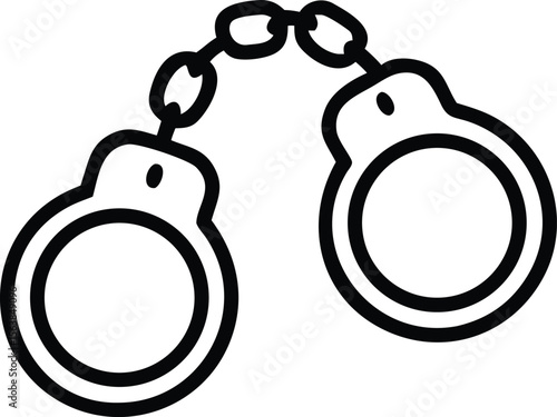 handcuffs crime vector illustration
