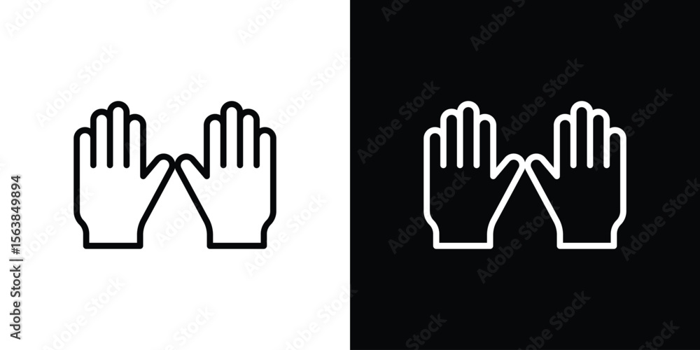 Fototapeta premium Gloves icon for website, vector design template elegant style
