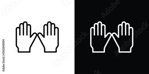 Gloves icon for website, vector design template elegant style