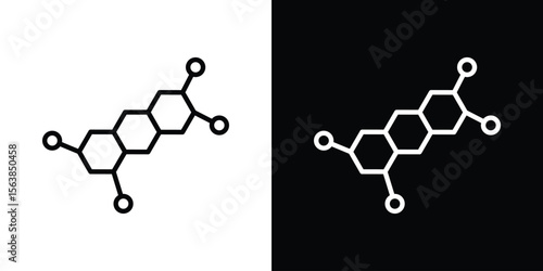 Hormones icon for website, vector design template elegant style