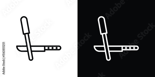 Knife sharpener icon for website, vector design template elegant style
