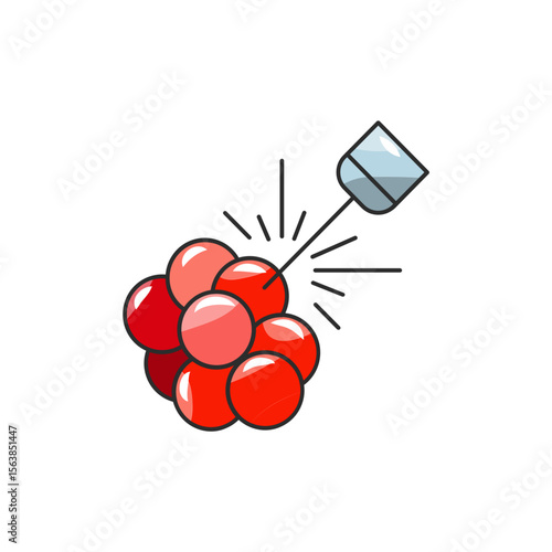 Cancer Zapper Icon, Laser Tumor Therapy Vector.