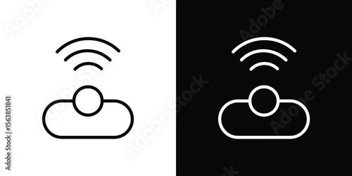 Motion sensor icon for website, vector design template elegant style