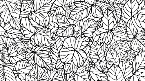 Black and white leaf pattern design (1)