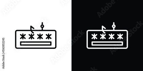Password phishing icon for website, vector design template elegant style