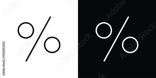 Percent icon for website, vector design template elegant style