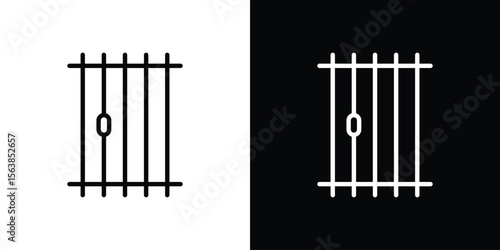 Prison icon for website, vector design template elegant style