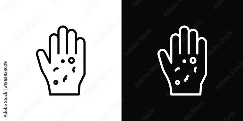 Obraz premium Rash hand icon for website, vector design template elegant style