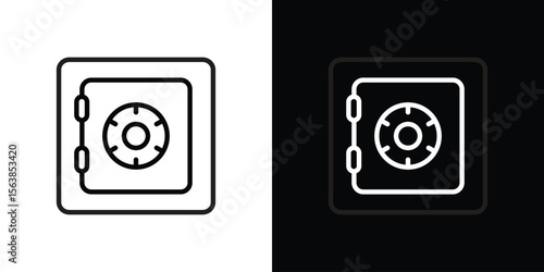Safe icon for website, vector design template elegant style